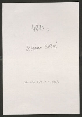 Šarić, Zvonimir, 11.2.1911. Policijski karton