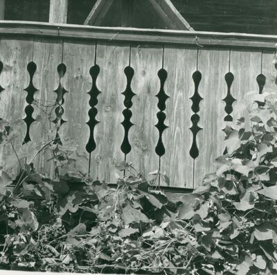 Vukovina - Čardak, rezbarena ograda trijema