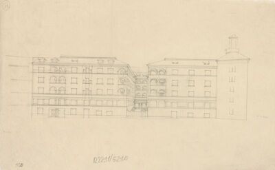 Stambena zgrada Hellenbach, prostorna studija pročelja