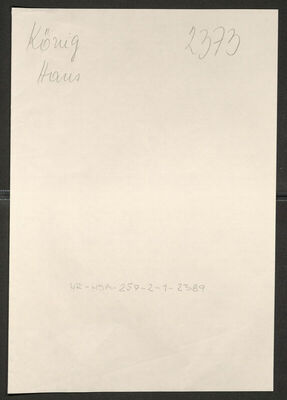 König, Hans, 1922. Policijski karton