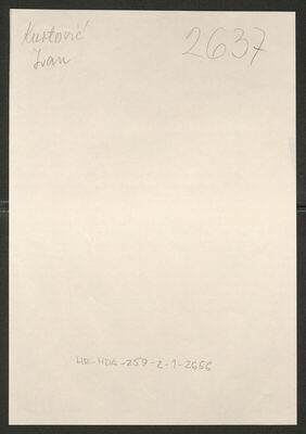 Kurtović, Ivan, 4.5.1907. Policijski karton