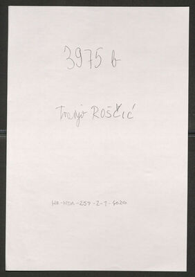 Roščić, Franjo, 29.3.1910. Policijski karton