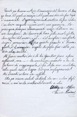 Anno = Godina 1892. Lettere di Tomaso Luciani = Pisma Tomasa Lucianija, numerirana rukom, s plavom olovkom,brojevi
