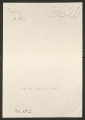 Perović, Časlav, 1925. Policijski karton