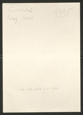 Füerstental, Ludwig-Israel, 9.10.1876. Policijski karton