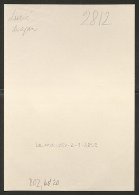 Lucić, Dragan, 16.3.1913. Policijski karton