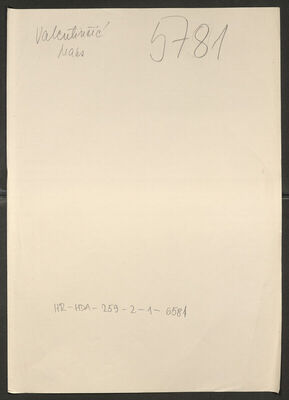 Valentinčić, Maks, 28.2.1912. Policijski karton