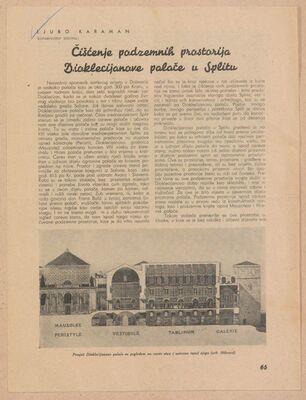 Čišćenje podzemnih prostorija Dioklecijanove palače u Splitu