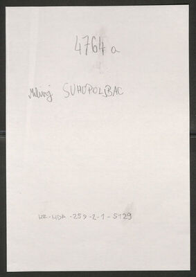 Suhopoljbac, Milivoj. Policijski karton