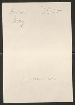 Martinov, Nikolaj, 1900. Policijski karton