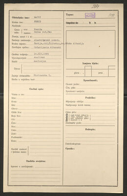 Sajti, Ferid, 14.3.1909. Policijski karton