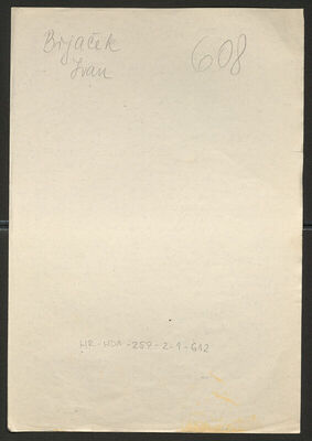 Brjaček, Ivan, 21.8.1907. Policijski karton