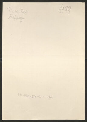 Ferenčak, Štefanija, 3.7.1907. Policijski karton