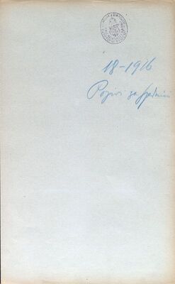 Pozivi za 1. sjednicu Zemaljskog povjerenstva 6. 4. 1916. godine
