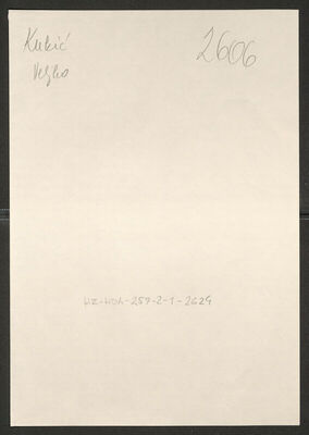 Kukić, Veljko, 2.5.1895. Policijski karton