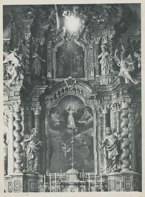 Varaždin - Isusovačka crkva Uznesenja Marijina, glavni oltar, centralni dio