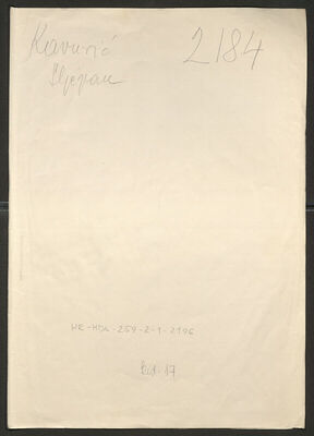 Kavurić, Stjepan, 19.12.1905. Policijski karton