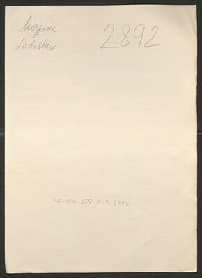 Majurec, Ladislav, 1.7.1914. Policijski karton