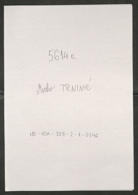 Trninić, Mirko, 23.5.1903. Policijski karton