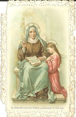 Sveta Ana podučava Bogorodicu