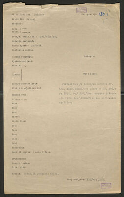 Scherer, Mihael. Policijski karton