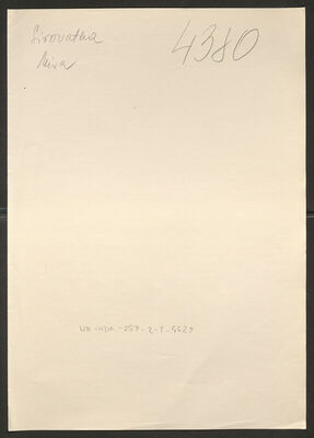 Sirovatka, Mira, 8.3.1910. Policijski karton