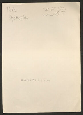 Pelc, Vjekoslav, 2.6.1884. Policijski karton