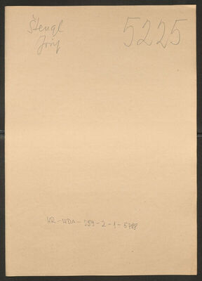 Štengl, Josip, 14.6.1905. Policijski karton