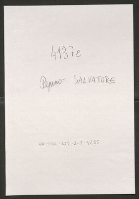 Salvatore, Pepino-Giusepe. Policijski karton
