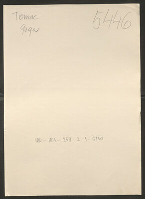 Tomac, Grga. Policijski karton