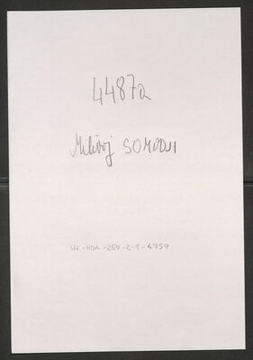 Somodji, Milivoj, 22.3.1890. Policijski karton