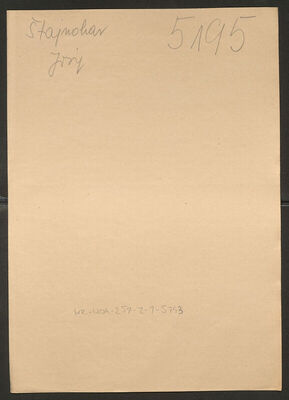 Štajnohar, Josip, 14.3.1905. Policijski karton