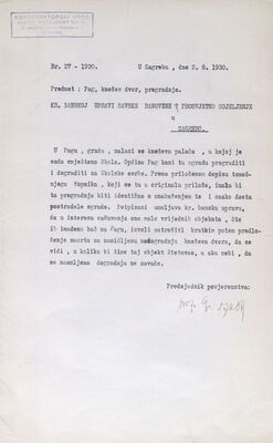 Pag - Kneževa palača, pregradnja