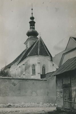 Lepoglava - Crkva Bogorodice, pogled s istoka na gotičko svetište izvana