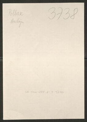 Pollak, Andrija, 29.4.1905. Policijski karton