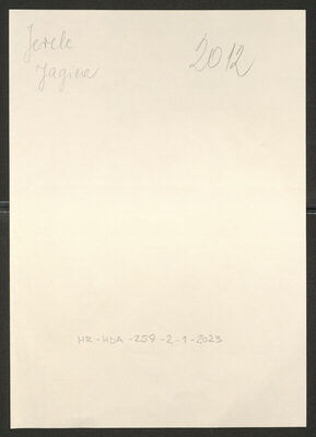 Jerele, Jagica, 2.2.1899. Policijski karton