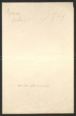 Braun, Leontina rođ. Erenfeld, 5.7.1905. Policijski karton