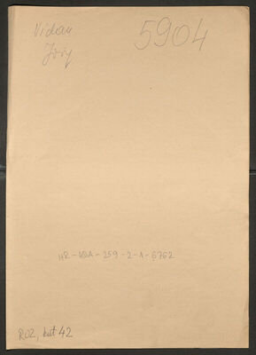 Vidan, Josip, 8.1.1918. Policijski karton