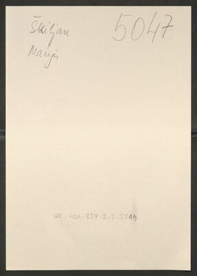 Škiljan, Marija, 11.12.1899. Policijski karton