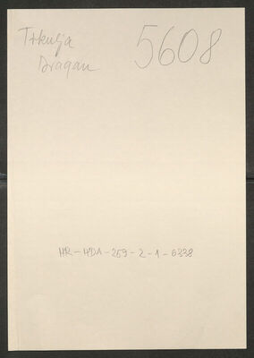 Trkulja, Dragan, 13.2.1918. Policijski karton