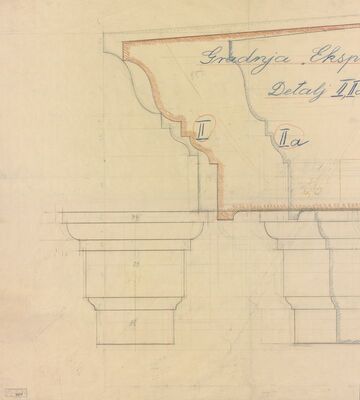 Stambena i trgovačka zgrada za eksploataciju drva, detalj II.-II.A