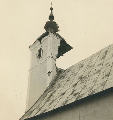 Zabok - Kapela sv. Antuna, zvonik, oštećenje