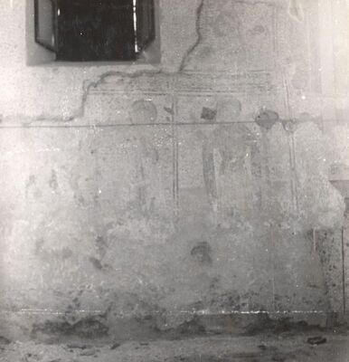 Volavje - Crkva Blažene Djevice Marije Volavske (Sniježne), freske na južnom zidu