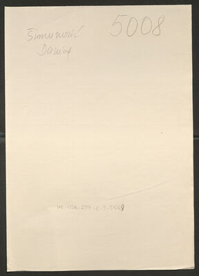 Šimunović, Danica, 24.1.1912. Policijski karton