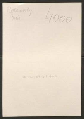 Rožnovsky, Borislav, 15.3.1893. Policijski karton