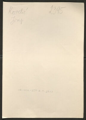 Koretić, Josip, 1907. Policijski karton