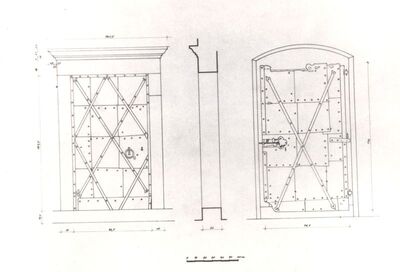Slavetić - Dvorac Oršić, željezna vrata branič kule