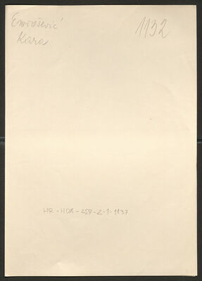 Emrošević, Kara, 1910. Policijski karton