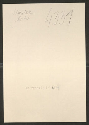 Simaček, Mato, 1890. Policijski karton