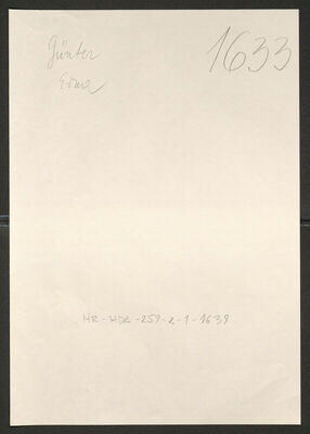 Günter, Erna, 5.8.1902. Policijski karton